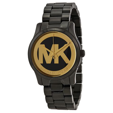 michael kors mk6057 women's runway black ion-plated|Michael Kors MK6057 Women's Runway Black Ion.